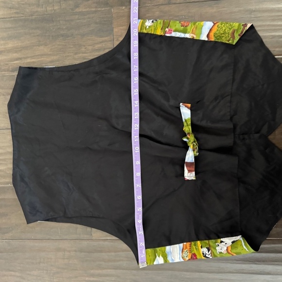 Vintage Made in USA Whimsical Farm Cow Print Cotton Vest Size Large UNISEX - Picture 6 of 7